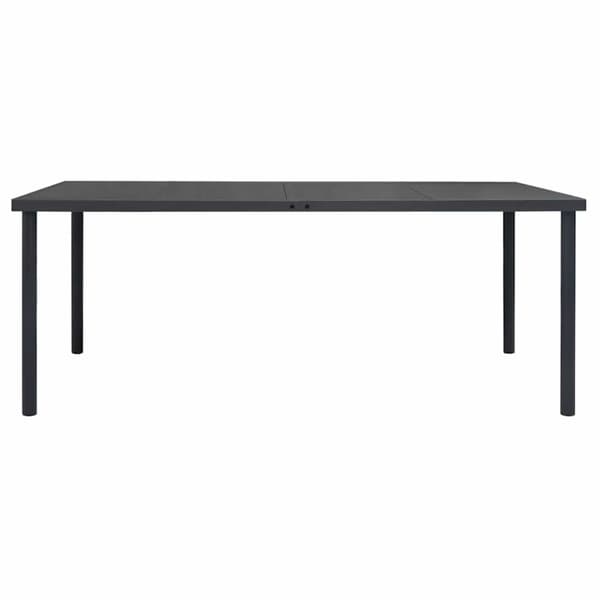 Trädgårdsbord antracit 190x90x74 cm stål