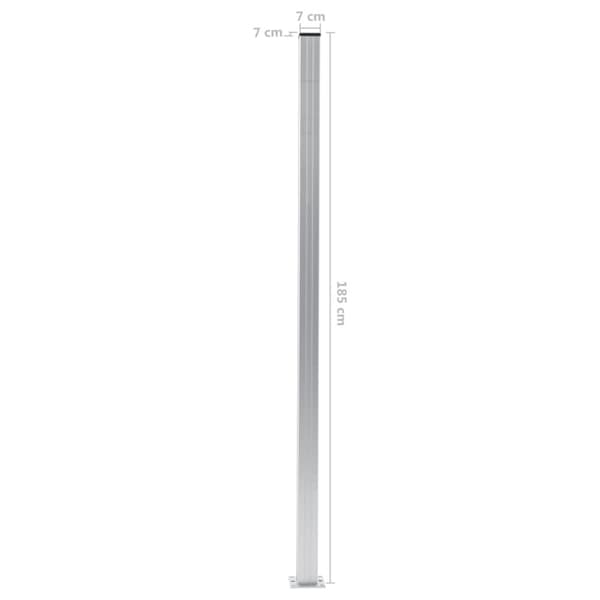 Staketstolpar 3 st aluminium 185 cm