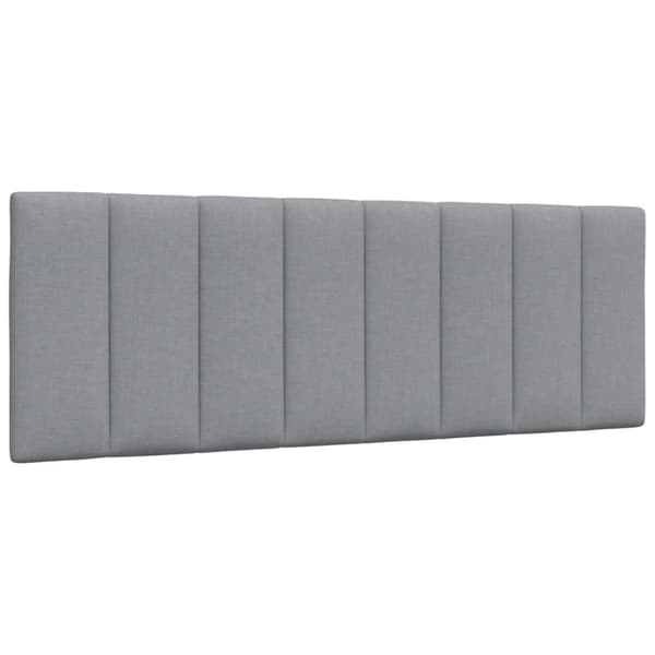 Bed Frame without Mattress "Hanko" Light Grey 140x190 cm Fabric