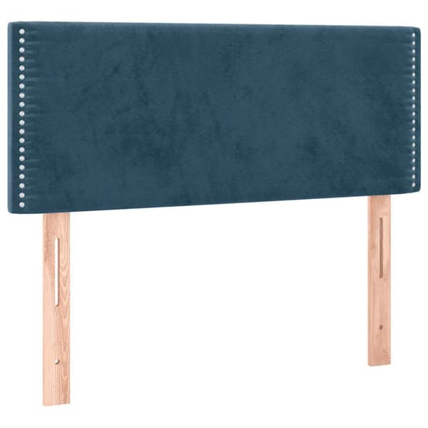 Sänggavel blå 100 x 5 x 78/88 cm sammet