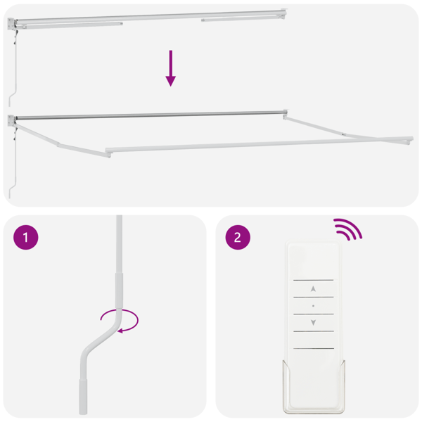 Markis Vit 500 × 300 cm Polyester och metall