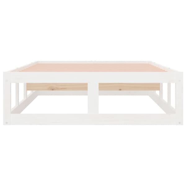 Sängram massivt trä 75x190 cm vit