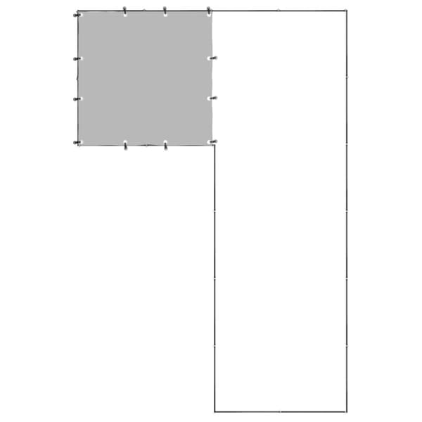 Hundgård svart 4,84 m² stål