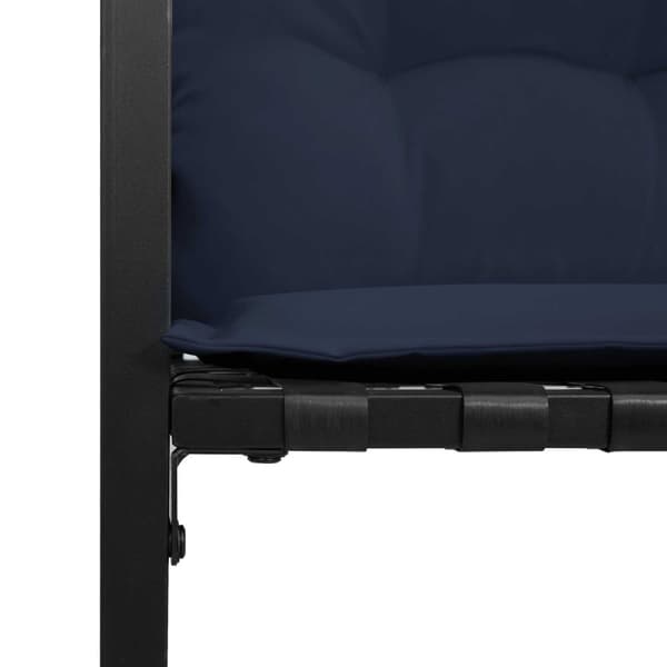 Utemöbelset med kudde 3 pcs Marinblå