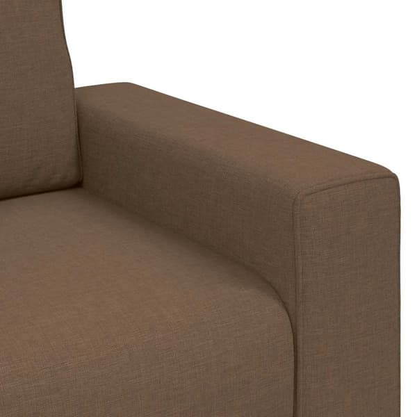3-sitssoffa brun 220x77x82 cm tyg