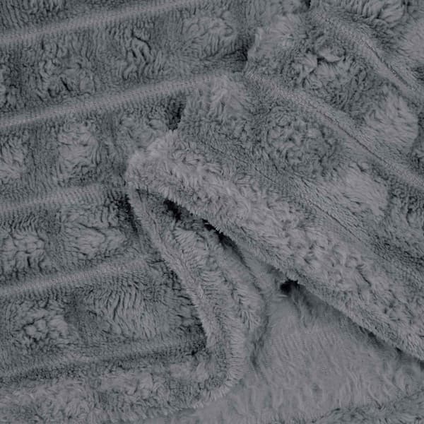 Filtar 6 pcs Mörkgrå 270 x 240 cm Fleece