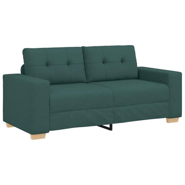 Tvåsitssoffa mörkgrön 180x77x82 cm tyg