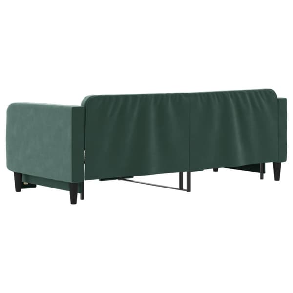Dagbädd utdragbar mörkgrön 80x200 cm sammet