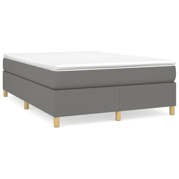 Boxspring-sängram mörkgrå 140x200 cm tyg