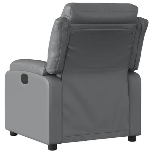 Reclinerfåtölj grå konstläder