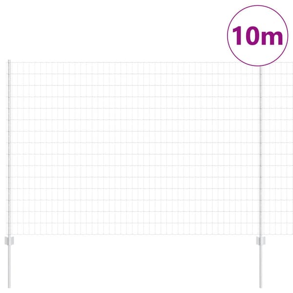 Stängsel med stolpe Silver 1,5 x 10 m Stål
