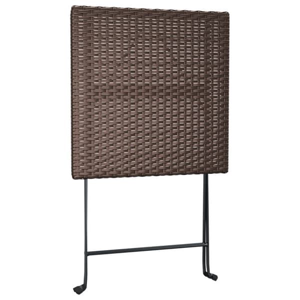 Hopfällbart caféset 3 delar konstrotting brun