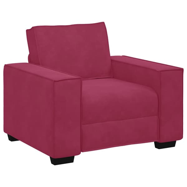 Soffstol vinröd 100x78x84 cm sammet