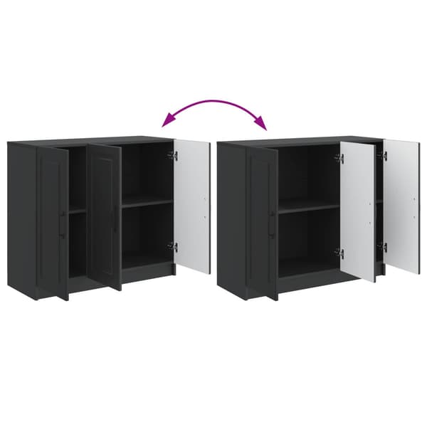 Sideboard Svart 89 x 34,5 x 77 cm Konstruerat trä