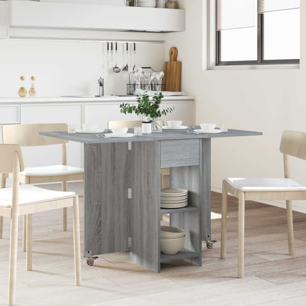 Matbord 115 x 70 x 75 cm Konstruerat trä Grå Sonoma Rektangulär