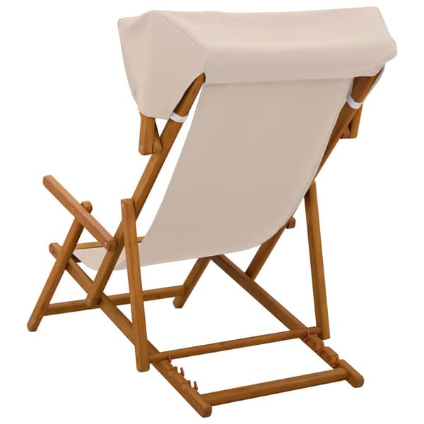 Deck Chair 2 st 3 Position Massiv Eukalyptus Trä Beige