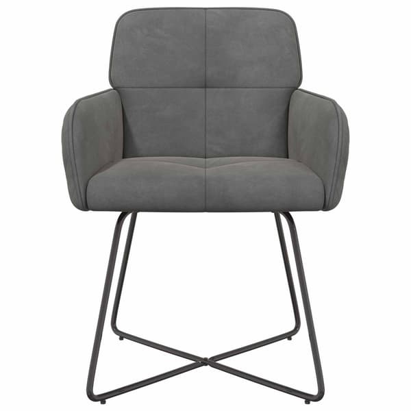 Matstolar 2 pcs Sammet Mörkgrå 59 x 56,5 x 86 cm