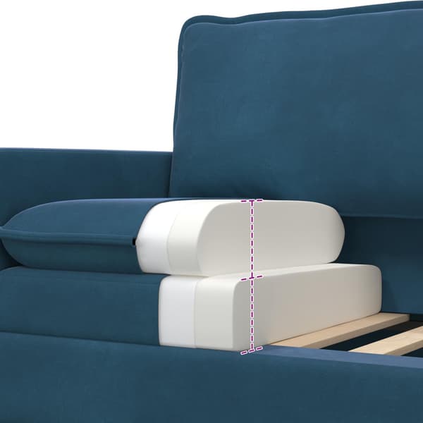 Soffa Blå 76 x 81 x 87,5 cm Sammet