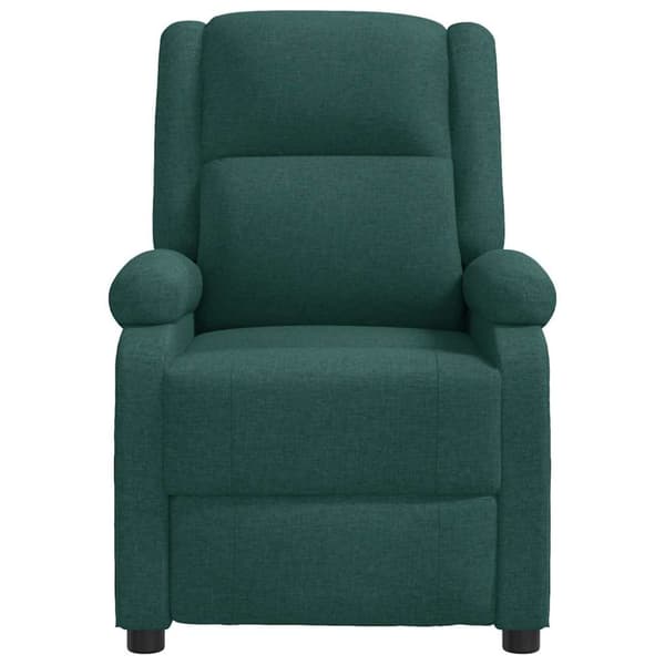 Reclinerfåtölj mörkgrön tyg