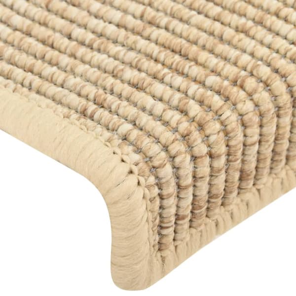 Trappmattor 15 st 65x21x4 cm ljusbeige rektangulär kant