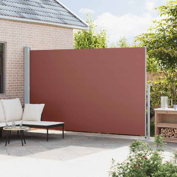 Infällbar sidomarkis 220x500 cm brun