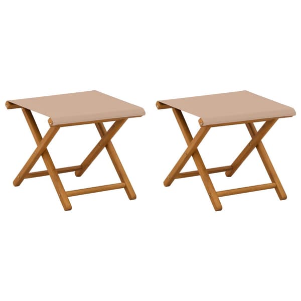 Deck Chair 2 st Massiv Eukalyptus Trä Taupe