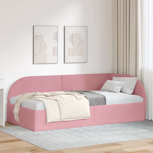 Hörn Sängram Rosa 90 x 190 cm Sammet