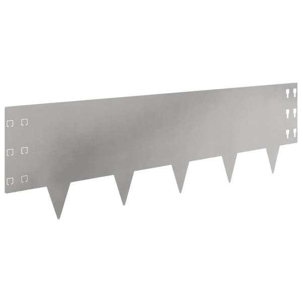Kant för gräsmatta 10 pcs 100 x 30 cm Stål Silver