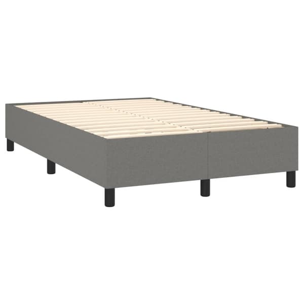 Boxspring-sängram mörkgrå 120x200 cm tyg