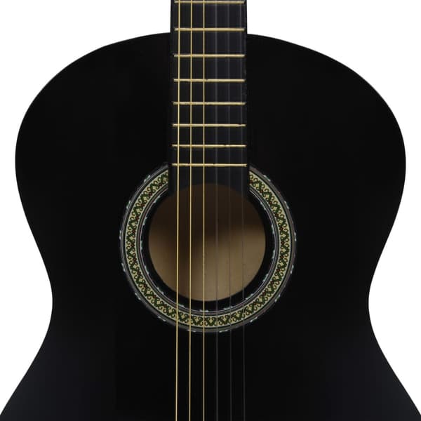 Klassisk gitarr 12 delar svart 4/4 39"