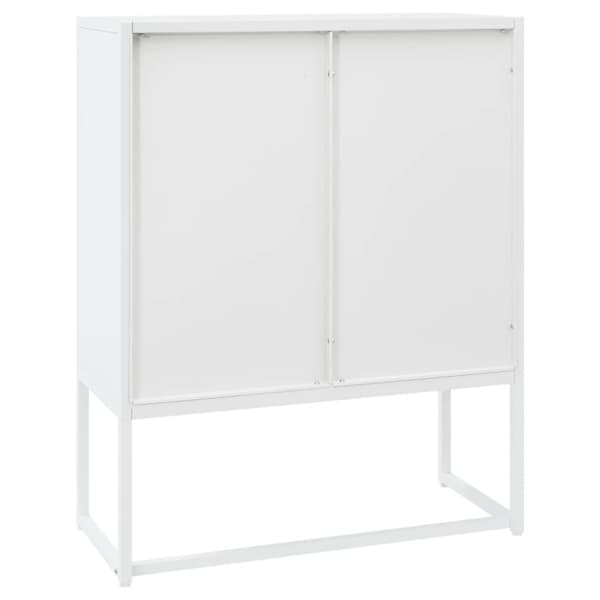 Högskåp vit 80x35x100 cm stål