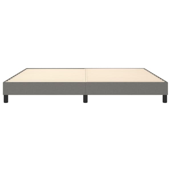 Boxspring-sängram mörkgrå 200x200 cm tyg