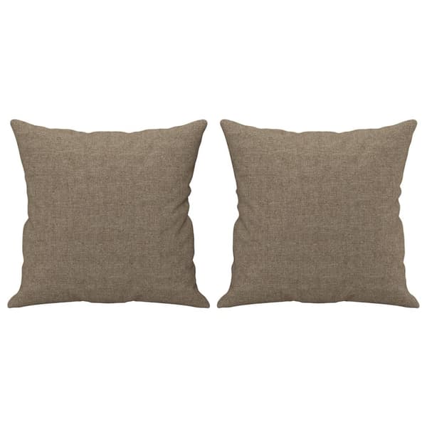 Prydnadskuddar 2 st taupe 40x40 cm tyg