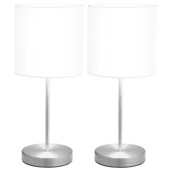 Bordslampor 2 st touch-knapp vit E14