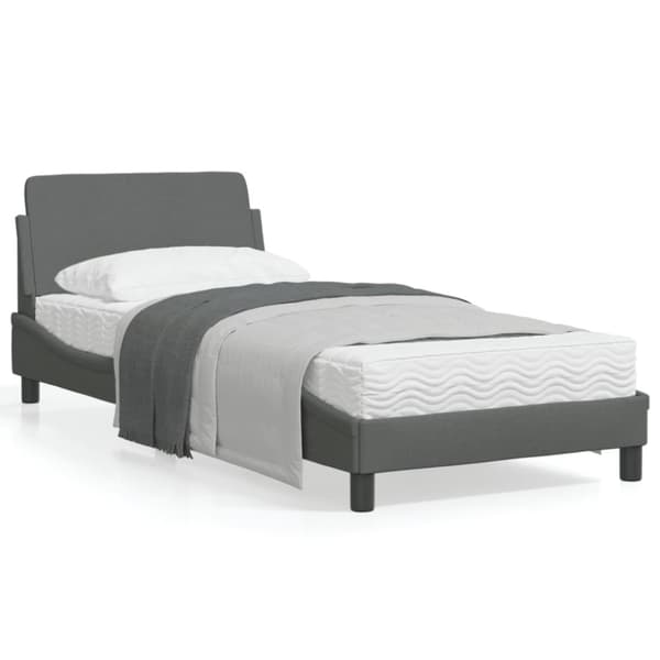 Bed Frame "Dover" Dark Grey 80x200 cm Fabric