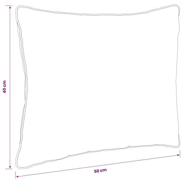 1-delad ryggkudde PUTTEN 100% Polyester Blå 50 x 40 x 15 cm