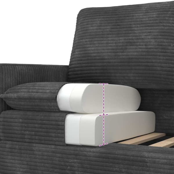 Soffa Mörkgrå 126 x 81 x 87,5 cm Polyester