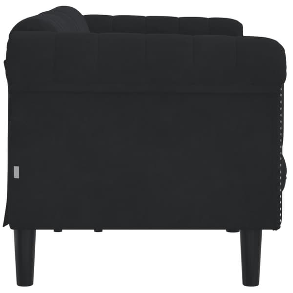 Soffa 3-sits svart sammet