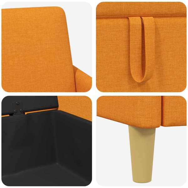 Soffa med förvaring Mörkgul 72 x 78 x 87 cm Polyester