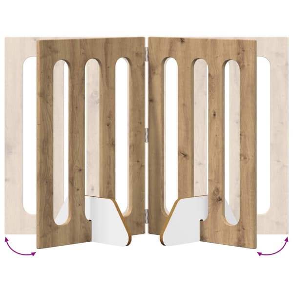Fällbar husdjursgrind 2 pcs Artisan Ek 100,5 x 38 x 70 cm