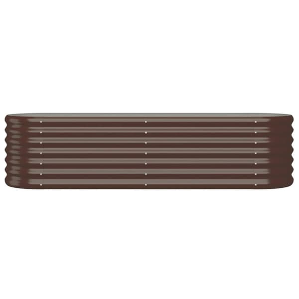 Odlingslåda galvaniserat stål 152x40x36 cm brun