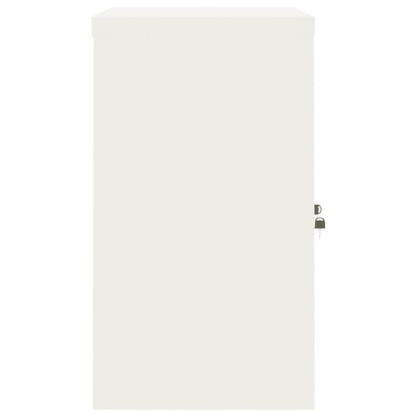 Dokumentskåp vit 90x40x70 cm stål