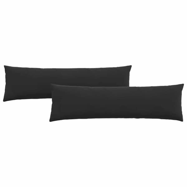 Sofakuddar 2 pcs Svart 145 x 40 cm Kordread tyg