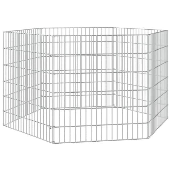 Husdjursbur 6-panel 54x60 cm galvaniserat järn