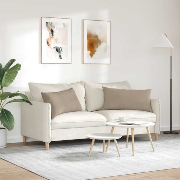Sofakuddar 2 pcs Taupe 80 x 40 cm tyg