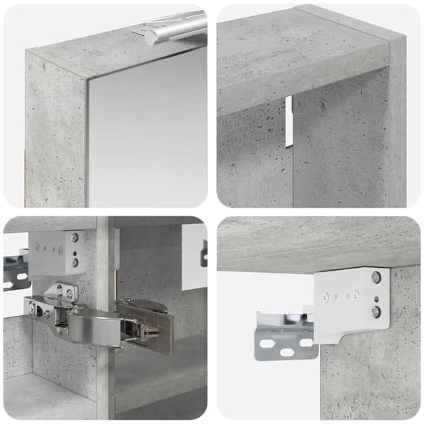 Badrumsskåpsset 3 st 100 x 10,5 x 50 cm Konstruerat trä