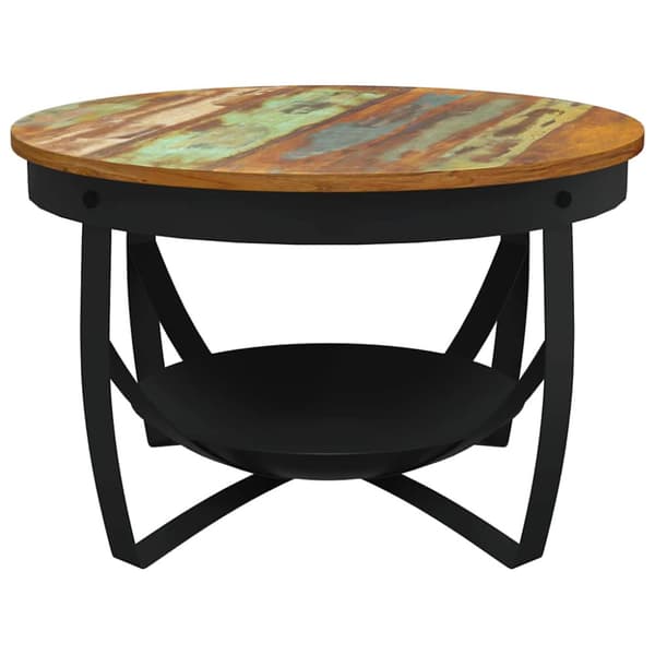 Soffbord Ø68x43 cm massivt återvunnet trä