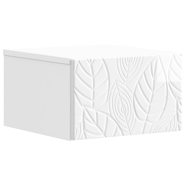 Väggmonterad sidobord 2 pcs Vit högglans 34,5 x 33 x 20 cm
