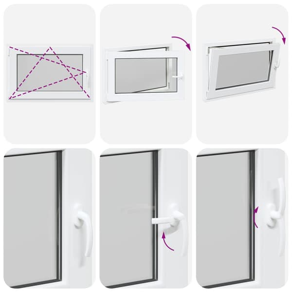 Källarfönster RISOR 90 x 70 cm PVC och glas Vit