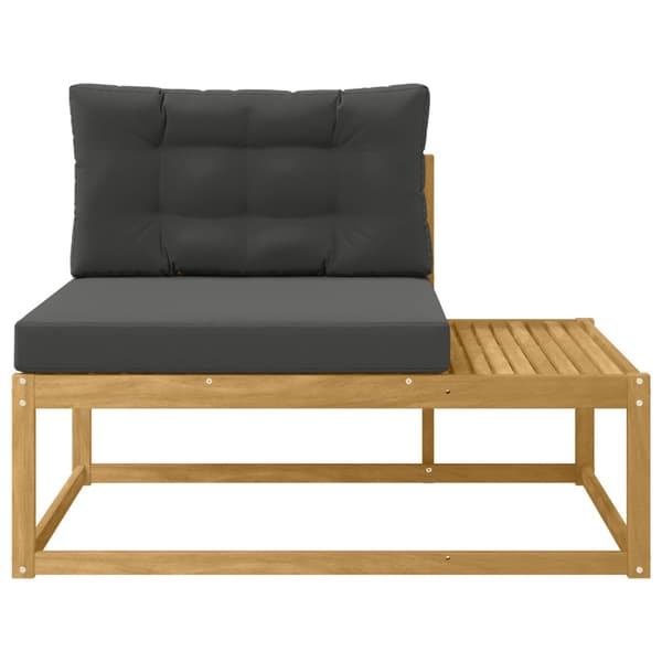 Modulsoffa utomhus med kudde Vit 115 x 83 x 73 cm Polyester